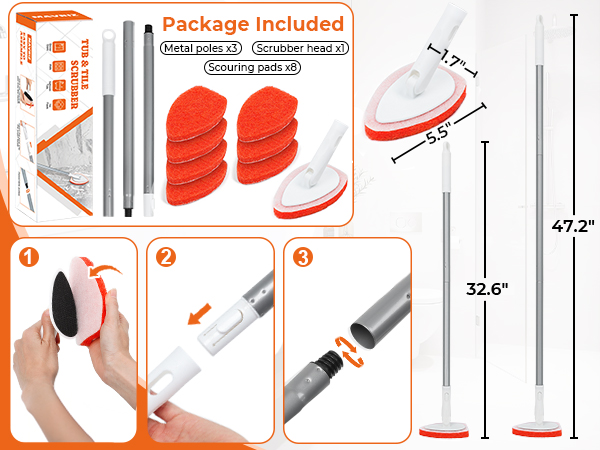 bathtub scrubber shower brush for cleaning