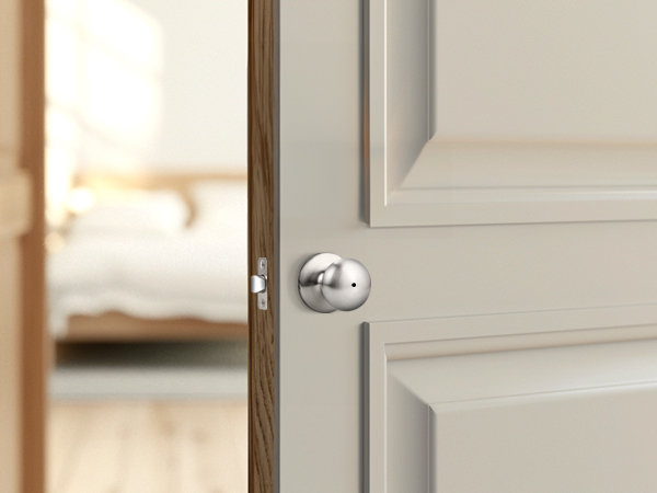 Privacy door knob brushed nickel no key for bedroom
