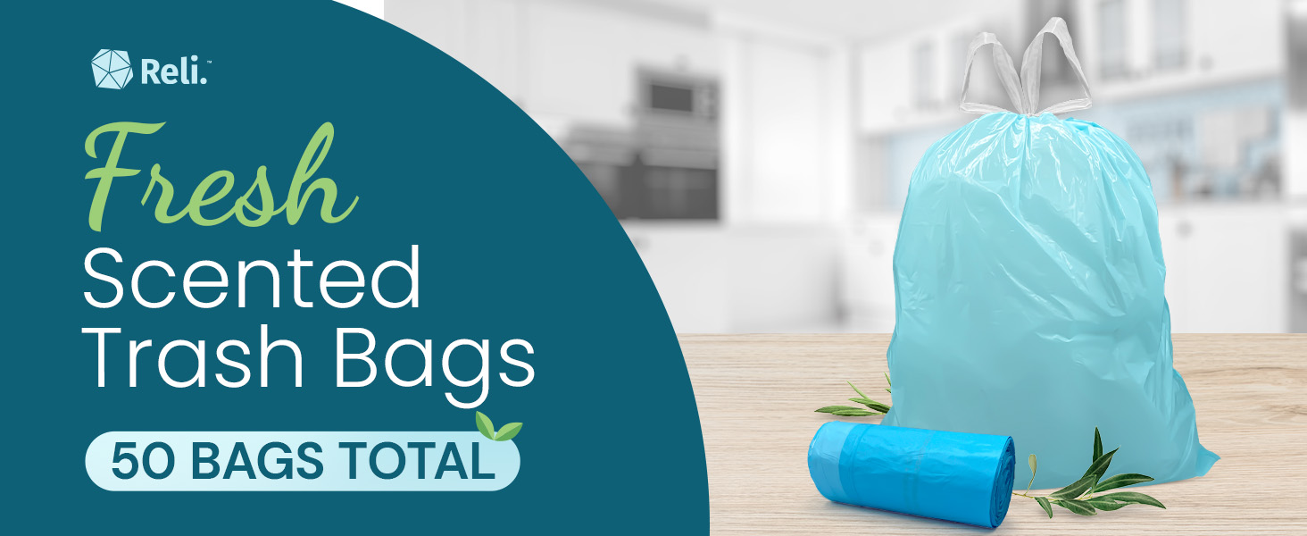 Fresh Scented Trash Bags 50 Bags Total