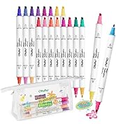 Ohuhu Markers Highlighters 16 Pack 32 Colors Dual Tips Double Colors Chisel & Fine Water-Based Hi...