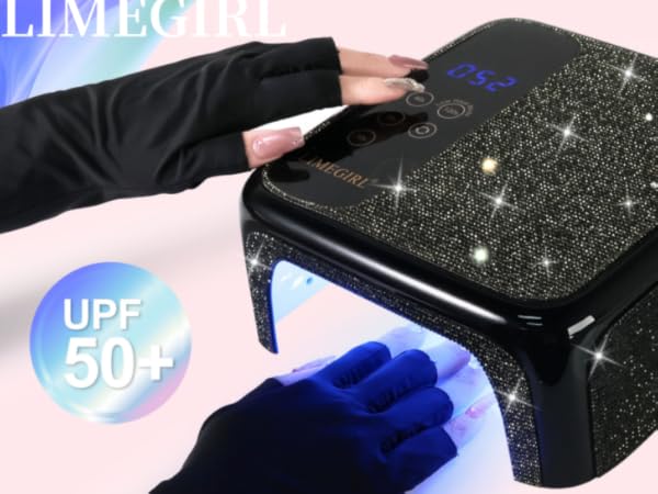 nail lamp with uv gloves
