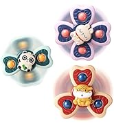 ALASOU 3PCS Suction Cup Spinner Toys for 1 Year Old Boy Girl|Spinning Top Infant Sensory Toys for...