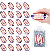 Bensbl 24 Sets Patriotic Mini Football Stress Balls with Cards and Organza Bags, American Flag Fo...