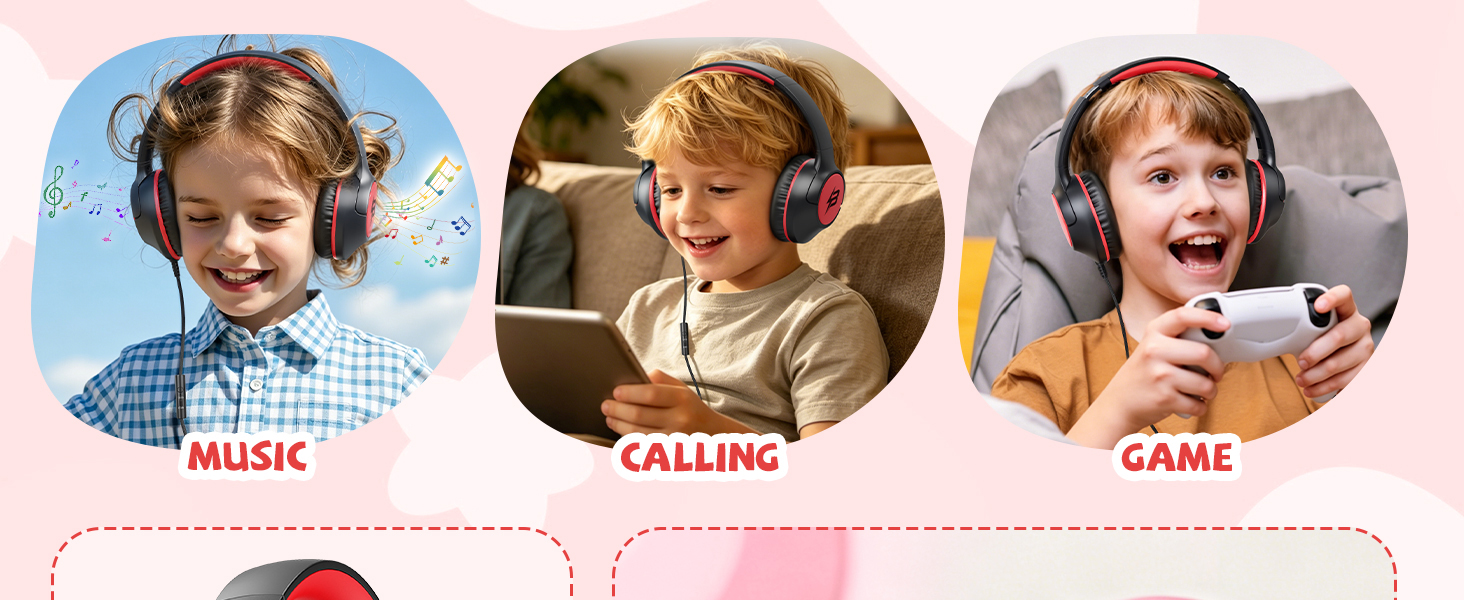 kids headphones with usbc plug