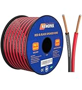 KENGIYEL 50FT 16 Gauge Speaker Wire 2 Conductors Red Black Cable Hookup LED Lighting Strips Flexi...