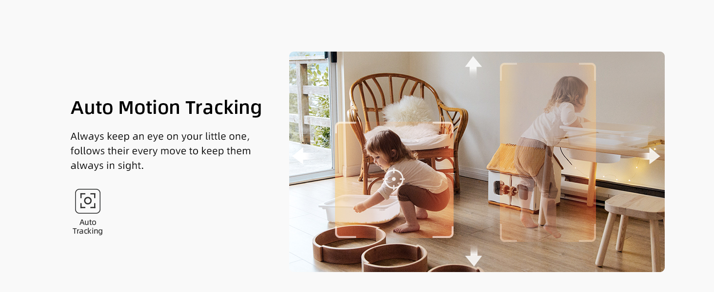 Auto motion tracking camera indoor