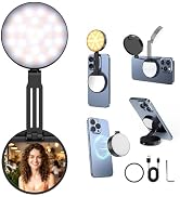 Uyled Magnetic Selfie Light Portable Fill Light Compatible with iPhone Magsafe, 5 LED Modes CRI95...