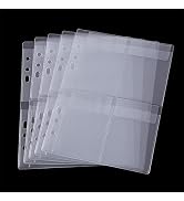 10 Sheet Binder Pockets Inserts with four pockets A5 Size 6 Hole Binder Folder for Dies and Stamp...