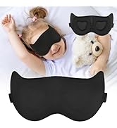 AMAZKER Cute Sleep Eye Mask for Kids, 3D Contoured Cup Sleeping Mask & Blindfold, Concave Molded ...
