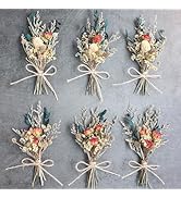 Mini Dried Flower Bouquet (Pack of 6), Rose Bouquets, Party Favours, Bohemian Plate Decoration, B...