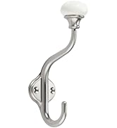TUNNY 5 Pack Towel Hook - Matte Nickel Brushed Ceramic Coat Hook Hook Wall Hook entryway Hang Tow...