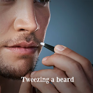 plucking a beard