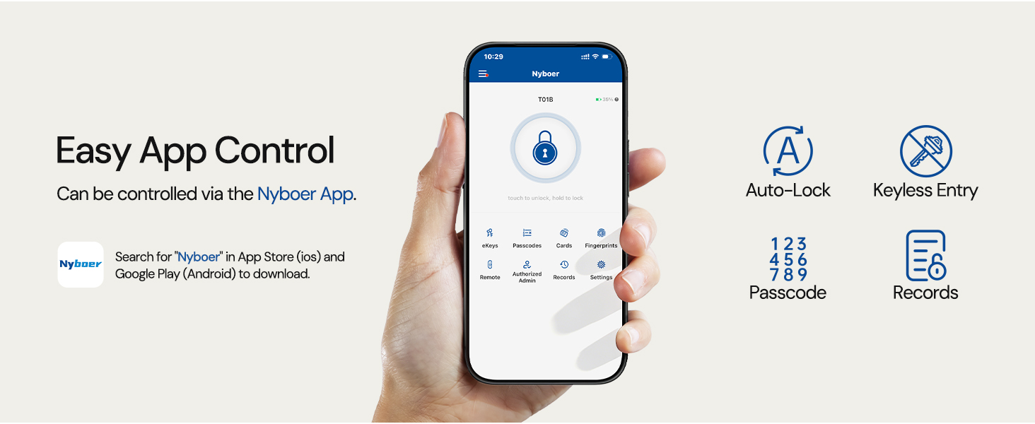 The lock is used by Nyboer APP.