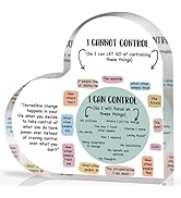 Mental Health Things I Can Control Decor, Mindfulness Decor for Therapy Office Acrylic Heart Gift...
