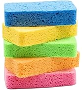 SHUOGUO Large Cellulose Sponges, Thick Heavy Duty Scrub Sponges, Kitchen Sponges for Dish, Non-Sc...