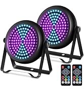Telbum Strobe Lights Halloween, 126 LED RGB+UV Strobe Light for Parties, DMX512 Sound Activated D...