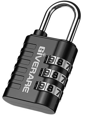 3 digit lock black