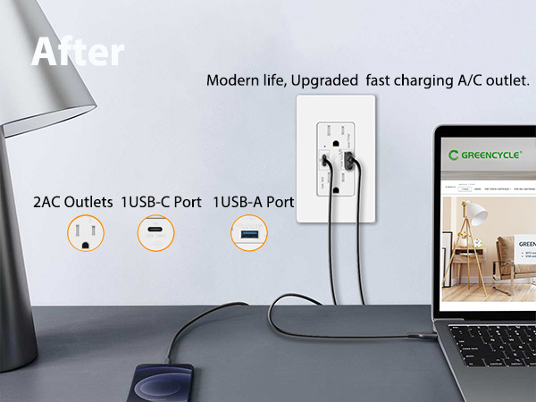 USB GAN OUTLET 65w