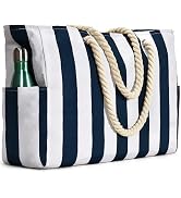 Beach Bags for Women, Pool Bag Waterproof Sandproof Beach Bag Large Capacity Beach Swim Bag with ...