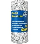 014607105500T HONGDA Professional Masonry String Lines, 500 Feet #18 Bonded Braided Nylon Mason L...