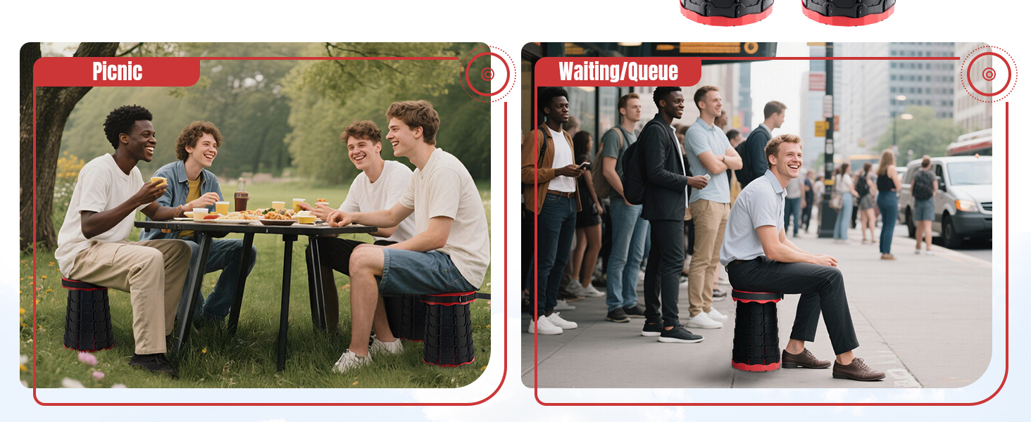Upgraded Foldable Stool Thickened Set of 2