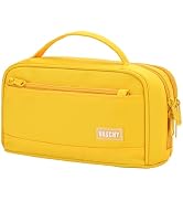 VASCHY Pencil Case, Large Cute Pencil Pen Pouch Organizer w Zippers Top Handle School Supplies fo...