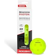 Gamma Sports Photon Indoor Pickleball Balls, USAPA Approved, Pickleball Accessories, Pack of 03