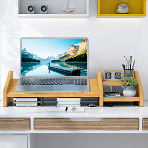 monitor stand riser withh storage shelf