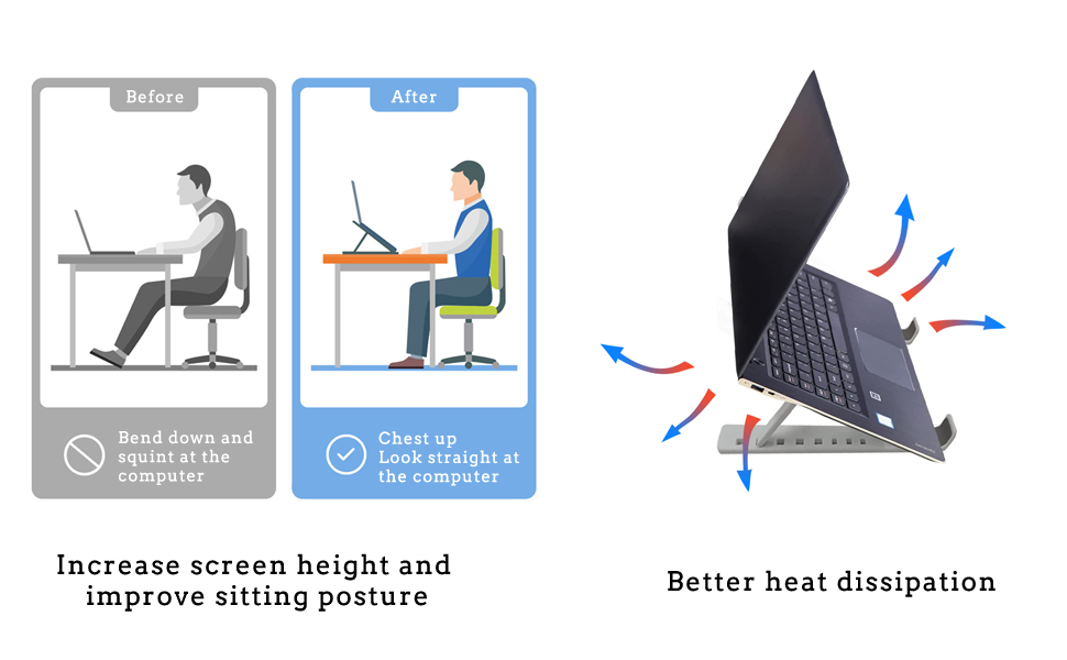 Improve sitting posture and heat dissipation