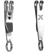 WsjiaboFux 2Pcs Silver Stainless Steel Keychain Pocket Clip Multi-Purpose Pocket Suspension Clip ...