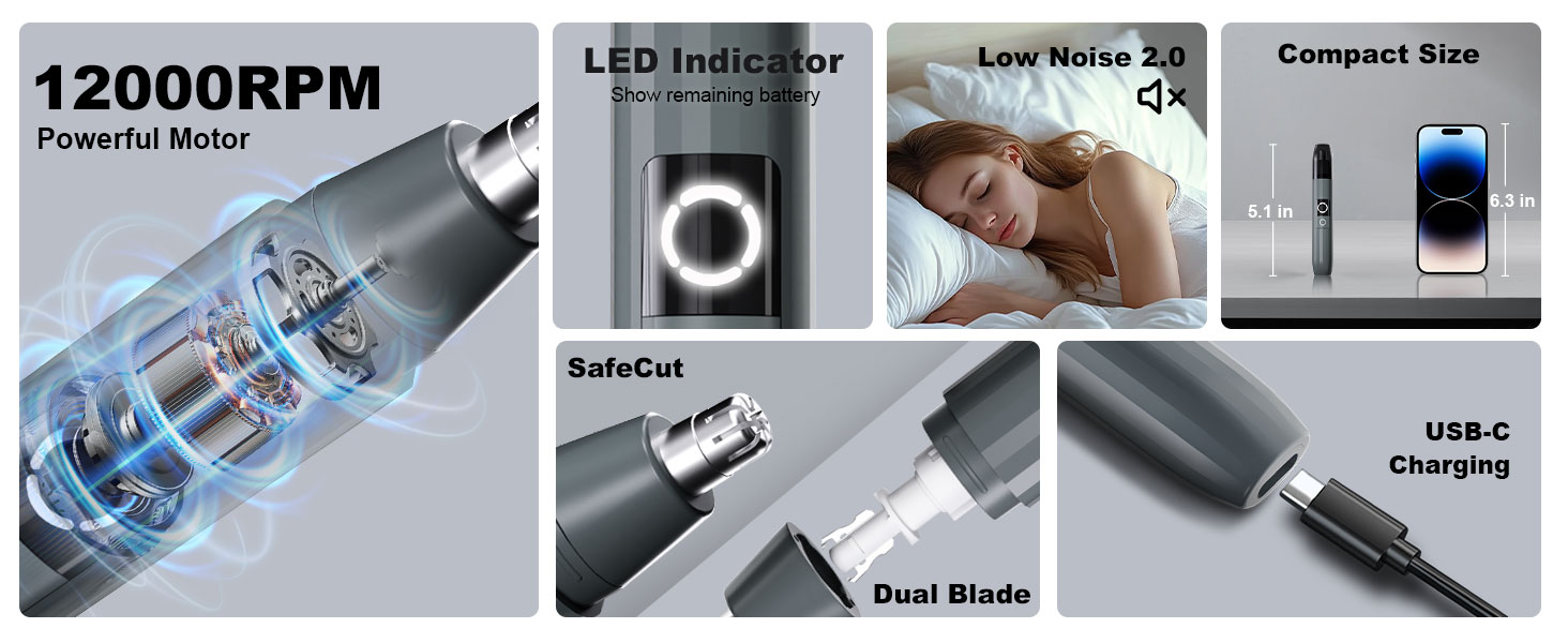Ear and Nose Hair Trimmer for Men