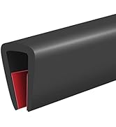 Rubber Edge Trim, Self-Adhesive Rubber Edge Trim, Edge Protector for 3/16" Glass and Flexiglass, ...