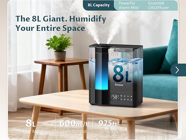 Humidifier for Bedroom Large Room