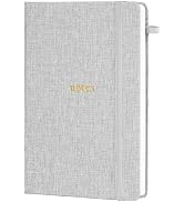 TSFPapier A5 Lined Journal Notebook – Hardcover Fabric Cover 160 Pages 100 GSM Thick Paper With E...