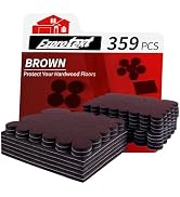 Felt Furniture Pads for Hardwoods Floors, 359 PCS Self Adhesive Felt Pads for Chairs, Cuttable An...