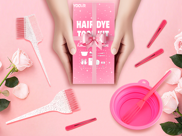 hair bleach dye kit set salon tools supplies essentials bowls comb brushes color women hairstylist