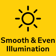 Smooth and Even Illumination Cabinet lights