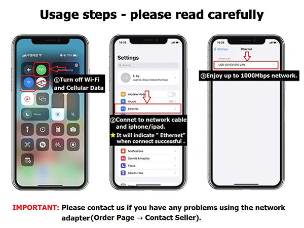 iphone 1Gbps network adapter