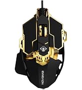 SEUNKWANG EWEADN G5 Wired Gaming Mouse, Ergonomic RGB Computer Mouse, 12800 Adjustable DPI, 9 Pro...