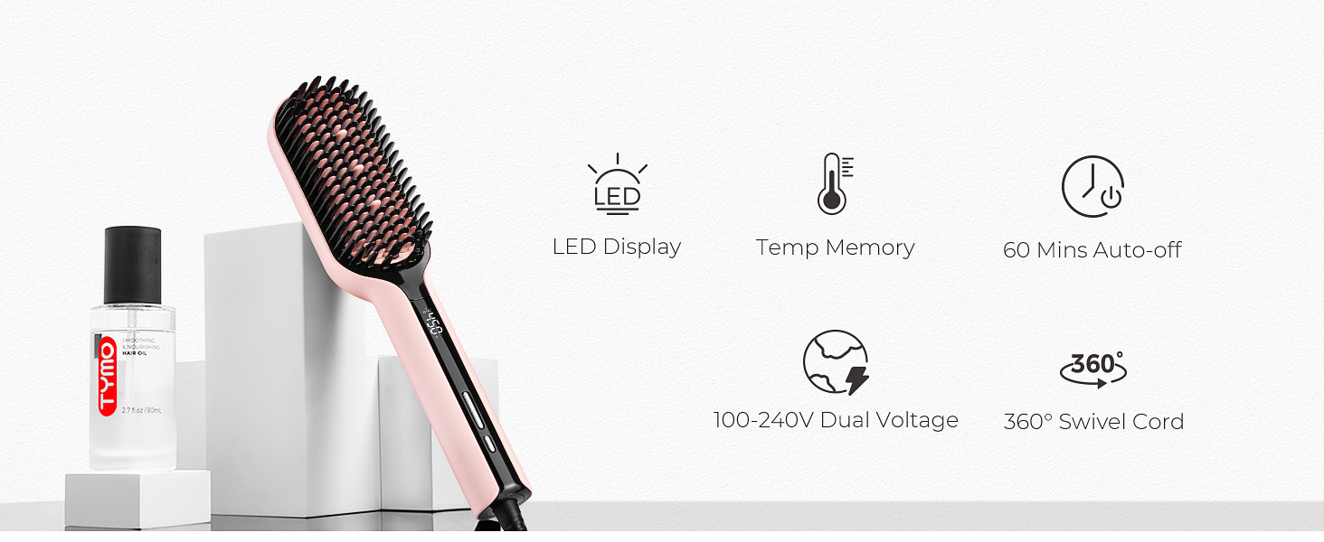 electric hair straightener brush