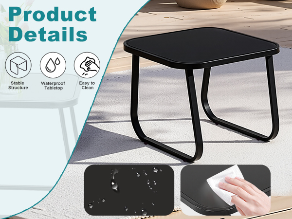 Stable Structure, Waterproof Tabletop, Easy to Clean
