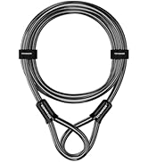 Titanker Bike Lock Cable,12mm Thick Security Cable with Loops Heavy Duty Steel Cable Vinyl Coated...