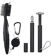 VIPMOON Golf Clean Tool Set, Retractable Golf Club Brush and 2 Golf Club Groove Sharpener for U &...