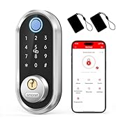Smart Deadbolt, SMONET Fingerprint Electronic Deadbolt Door Lock with Keypad-Bluetooth Keyless En...