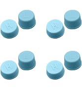 4Pcs Blue Replacement Valve Cap for Car Air Conditioning, Leakproof R134a AC High and Low Pressur...