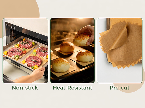 6x6 inch parchment paper squares