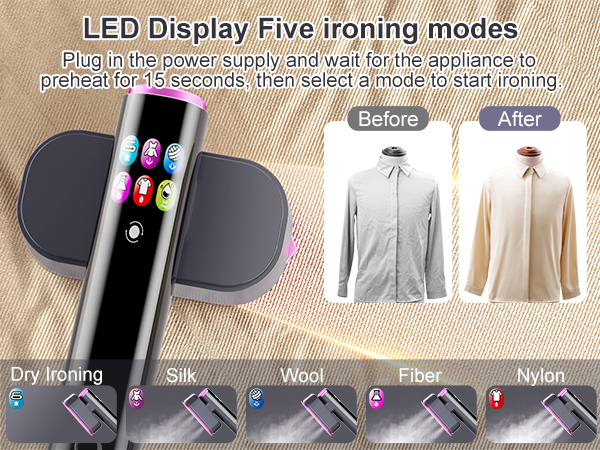 The hanging iron machine has 5 modes and self-cleaning, totaling 6 modes