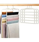 Closet Organizers and Storage,Magic Pants Hangers Space Saving,Velvet Hangers for Organization an...