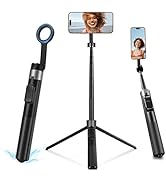 SonixForce Automatic Phone Tripod, 67’’ Auto-Deploy Selfie Stick Tripod with Remote - 360° Rotata...
