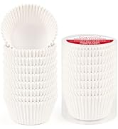 Standard White Cupcake Liners for Baking 200 Counts - Caperci Greaseproof Muffin Baking Cups for ...